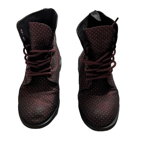 Dr. Martens Evan Ankle Lace Up Boots Polka Dots Pattern Size 9 - Picture 1 of 13